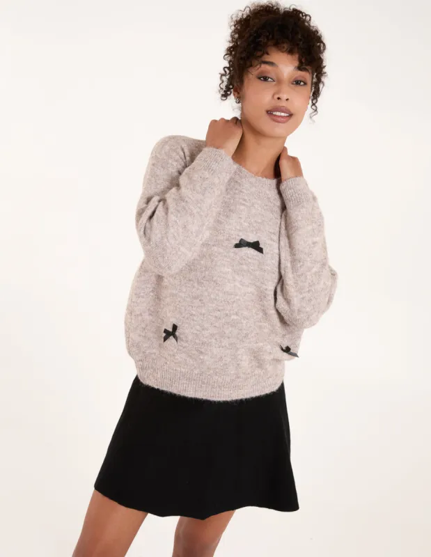 Bow Applique Knit Jumper sold by Blue Vanilla