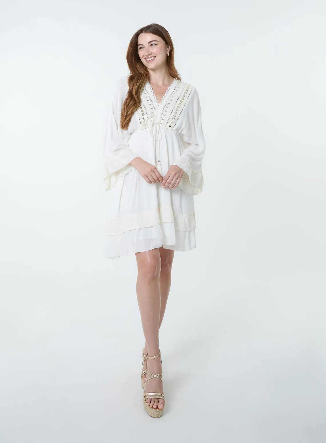 Embellished Kimono Sleeve Mini Dress sold by Blue Vanilla product image thumbnail 3