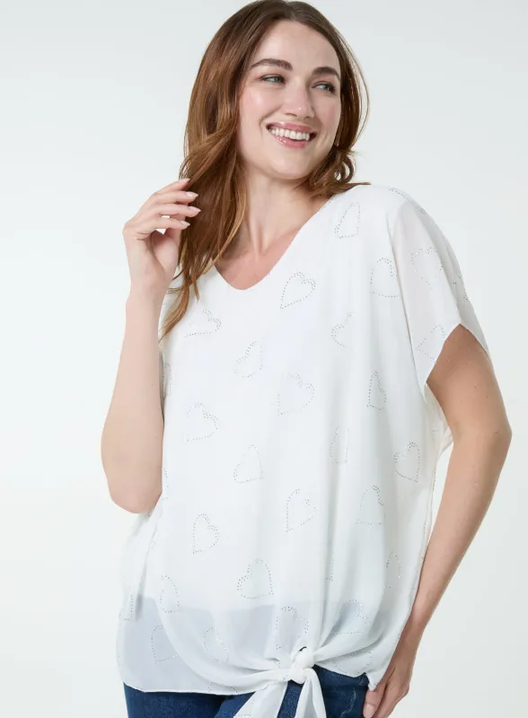 Tie Knot Diamante Top sold by Blue Vanilla