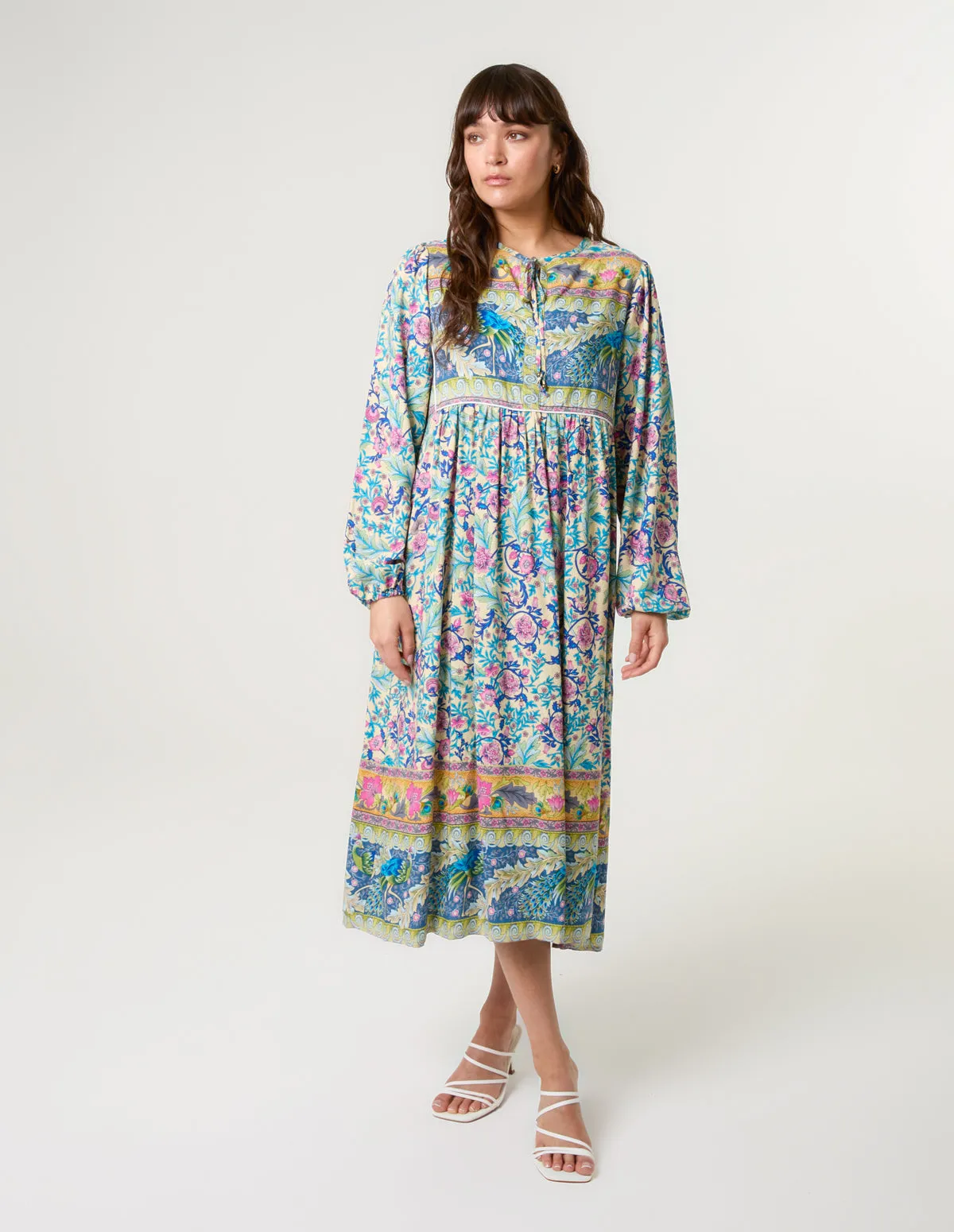 Printed Tie Front Midi Dress sold by Blue Vanilla product image thumbnail 3