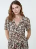 Ditsy Floral Wrap Front Shirred Waist Maxi Dress sold by Blue Vanilla