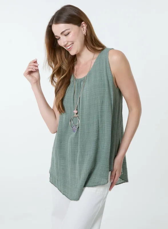 Necklace Sleeveless Top sold by Blue Vanilla