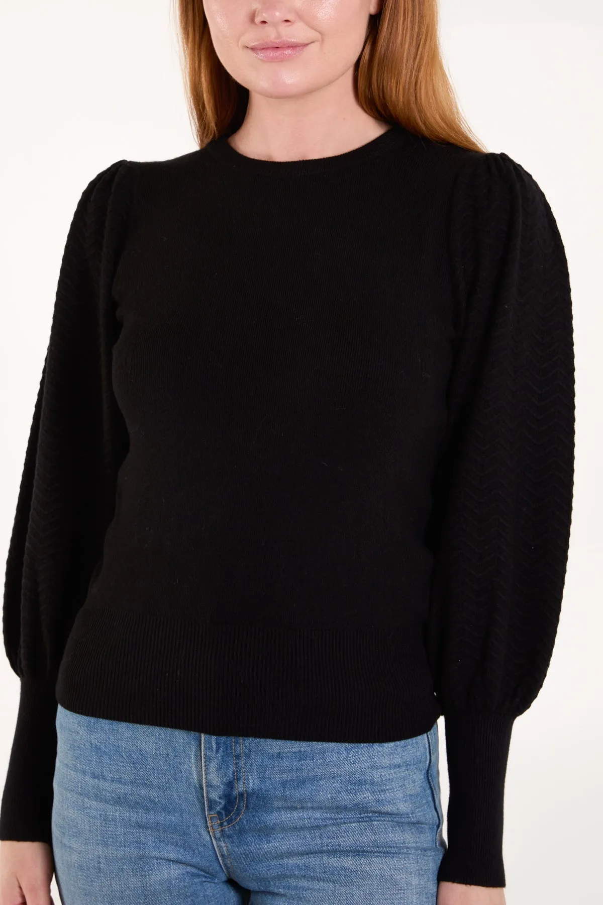 Balloon Sleeve Knit Jumper sold by Blue Vanilla product image thumbnail 2