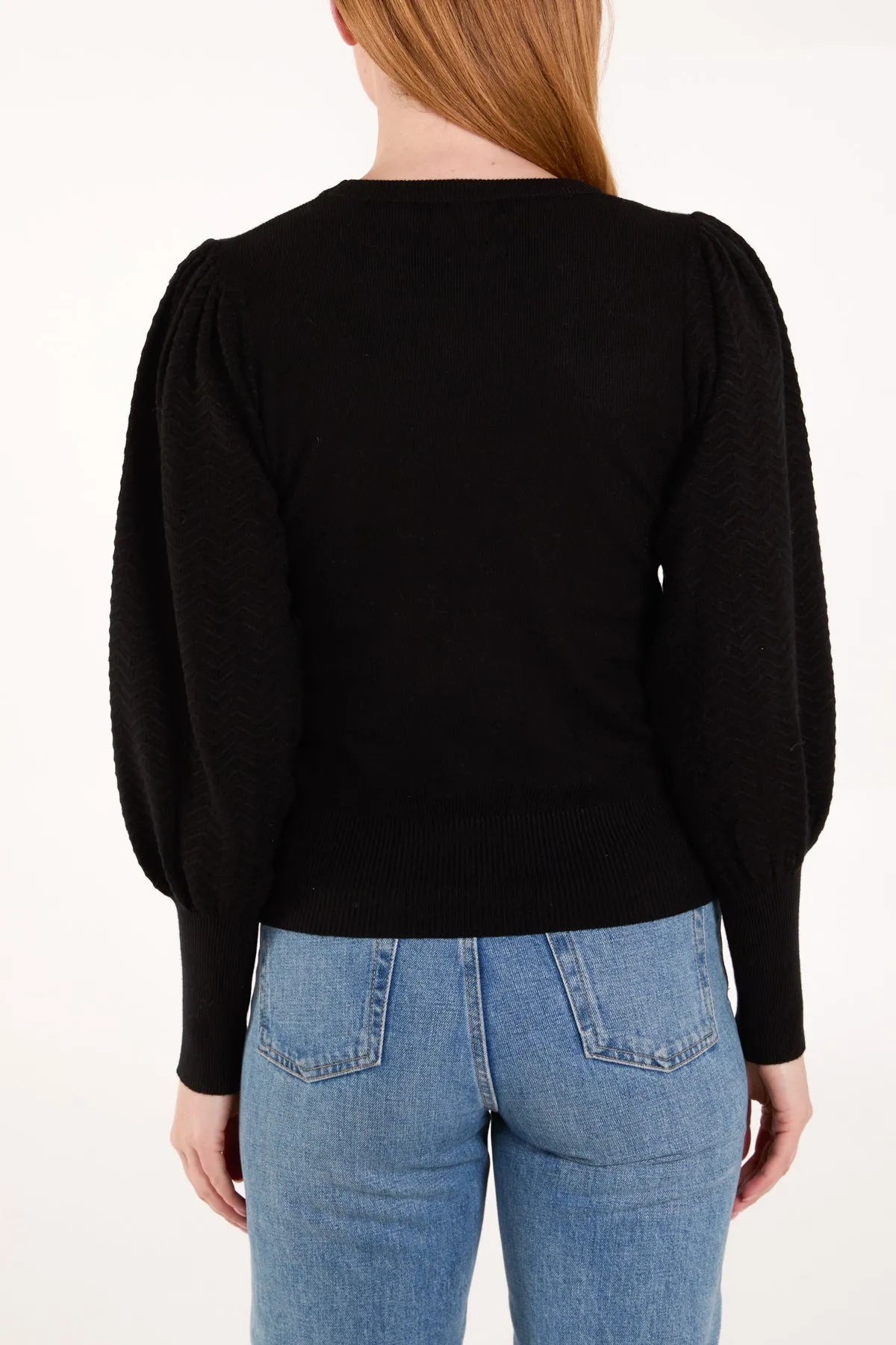 Balloon Sleeve Knit Jumper sold by Blue Vanilla product image thumbnail 4