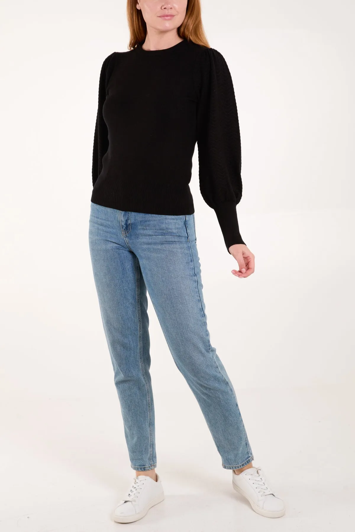 Balloon Sleeve Knit Jumper sold by Blue Vanilla product image thumbnail 3