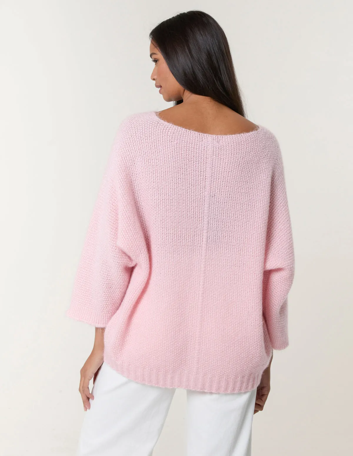 Fluffy Textured V Neck Jumper sold by Blue Vanilla product image thumbnail 4