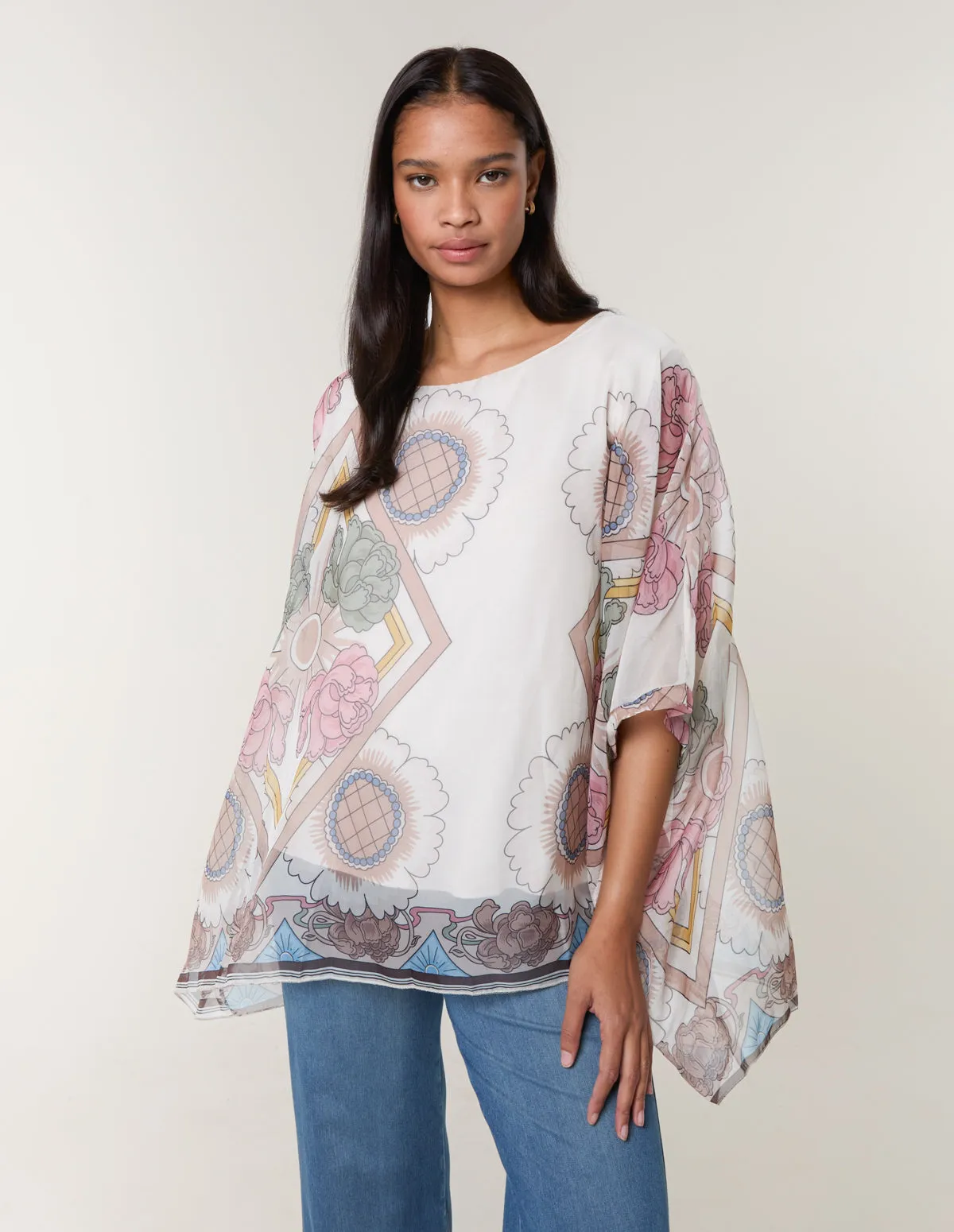 Flowy Silk Like Blouse sold by Blue Vanilla product image thumbnail 4
