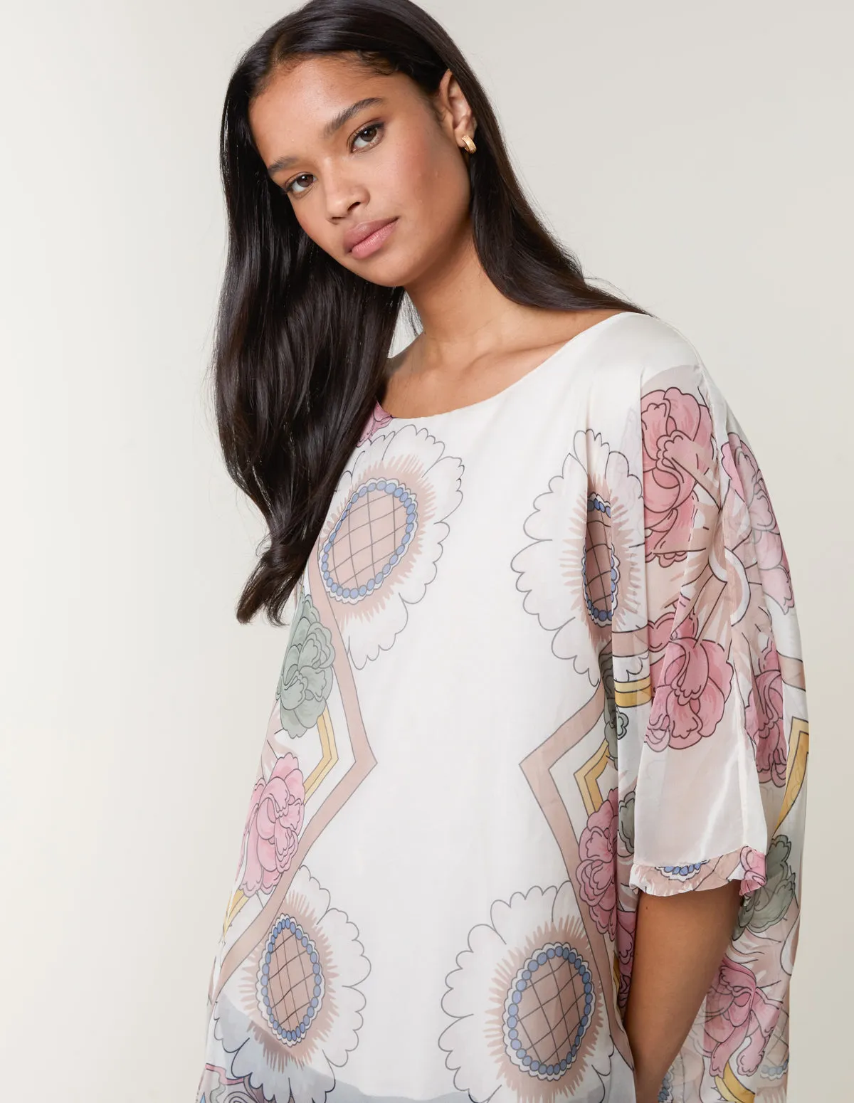 Flowy Silk Like Blouse sold by Blue Vanilla product image thumbnail 2