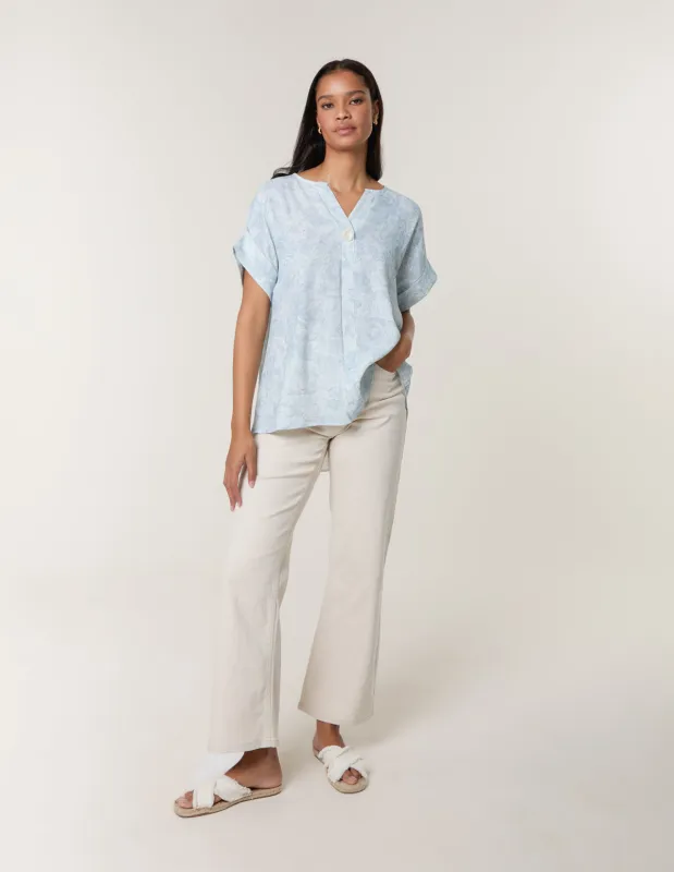 V Neck Button Top sold by Blue Vanilla