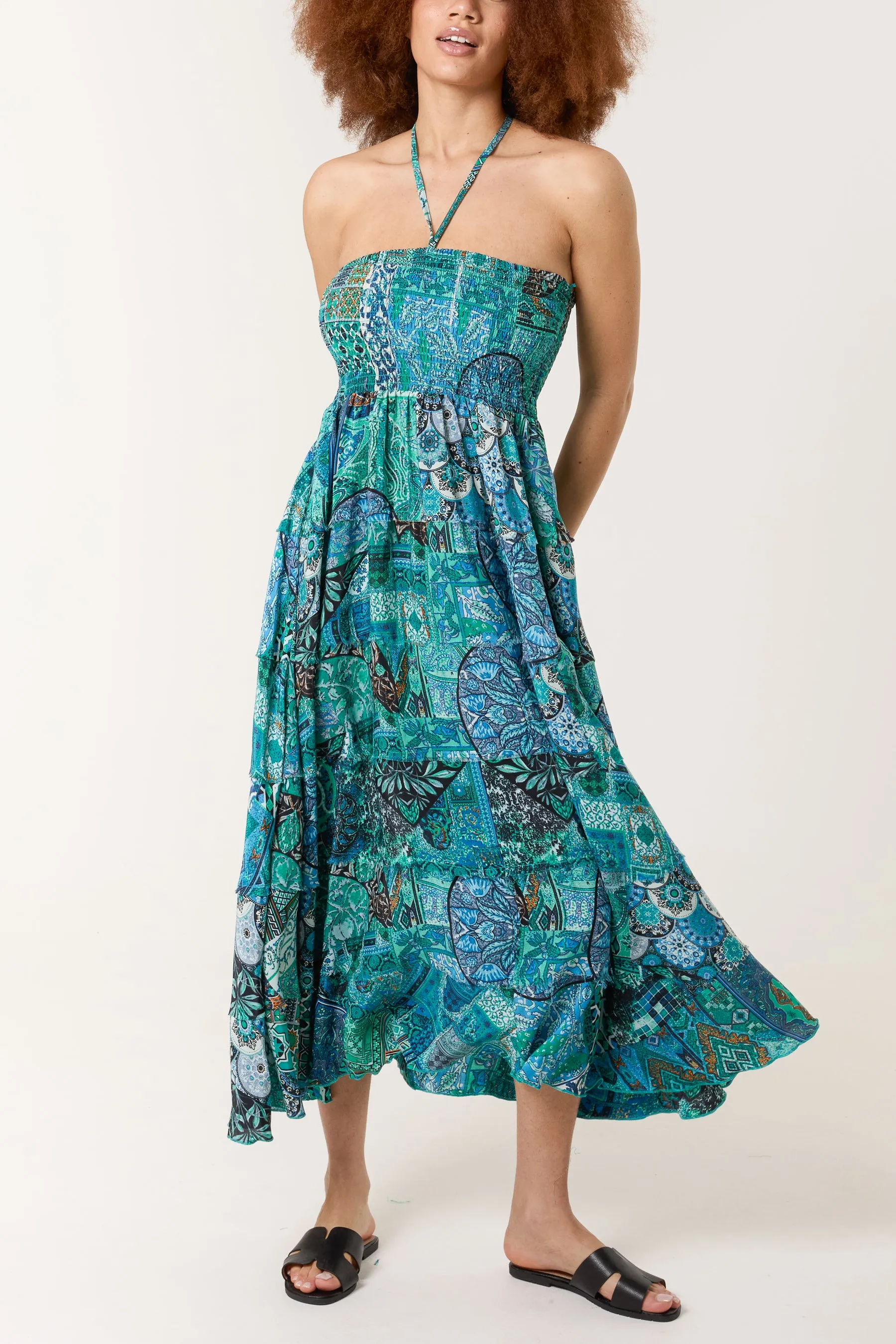 Patchwork Halter Neck Dress sold by Blue Vanilla product image thumbnail 2
