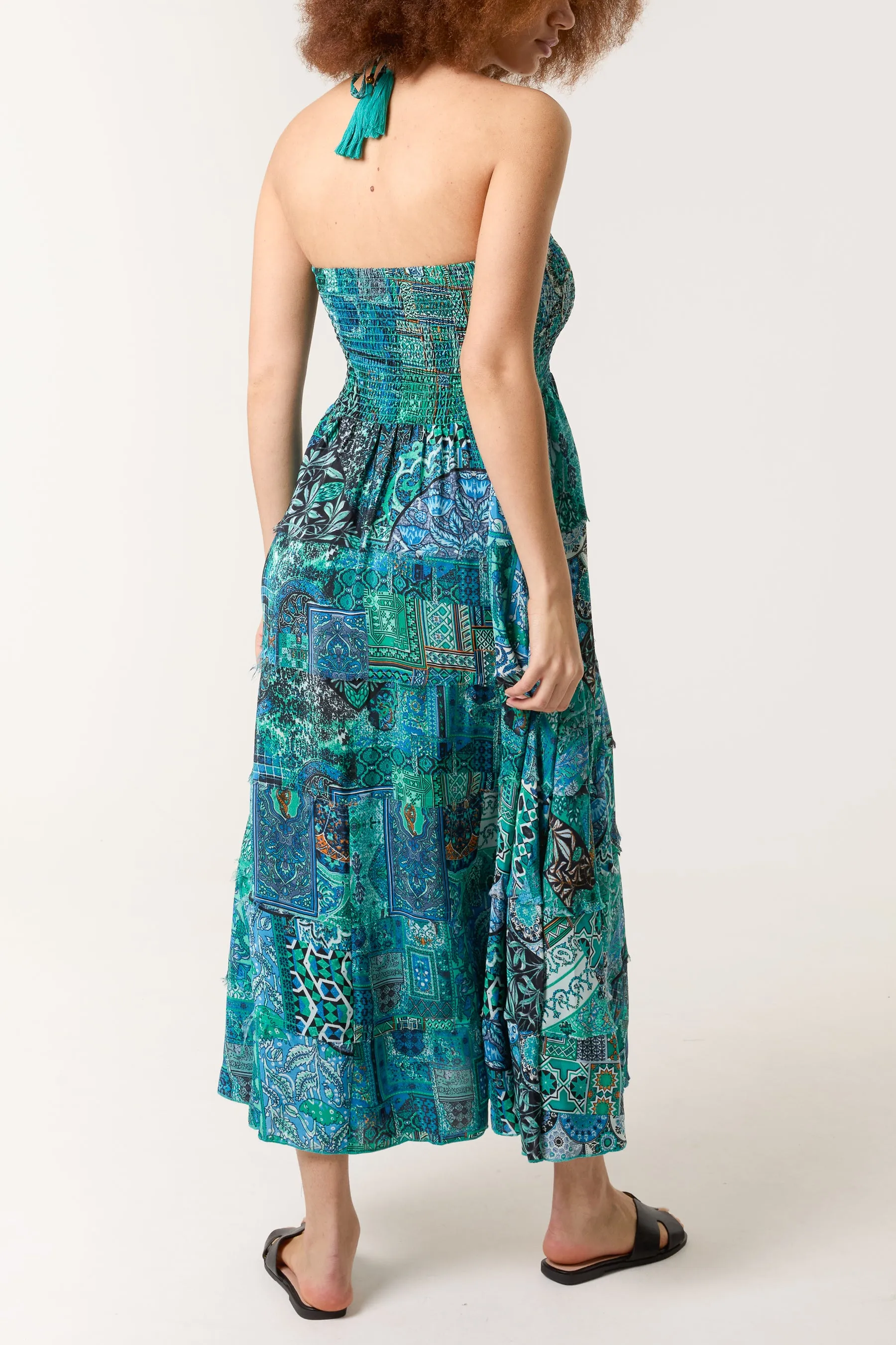 Patchwork Halter Neck Dress sold by Blue Vanilla product image thumbnail 4