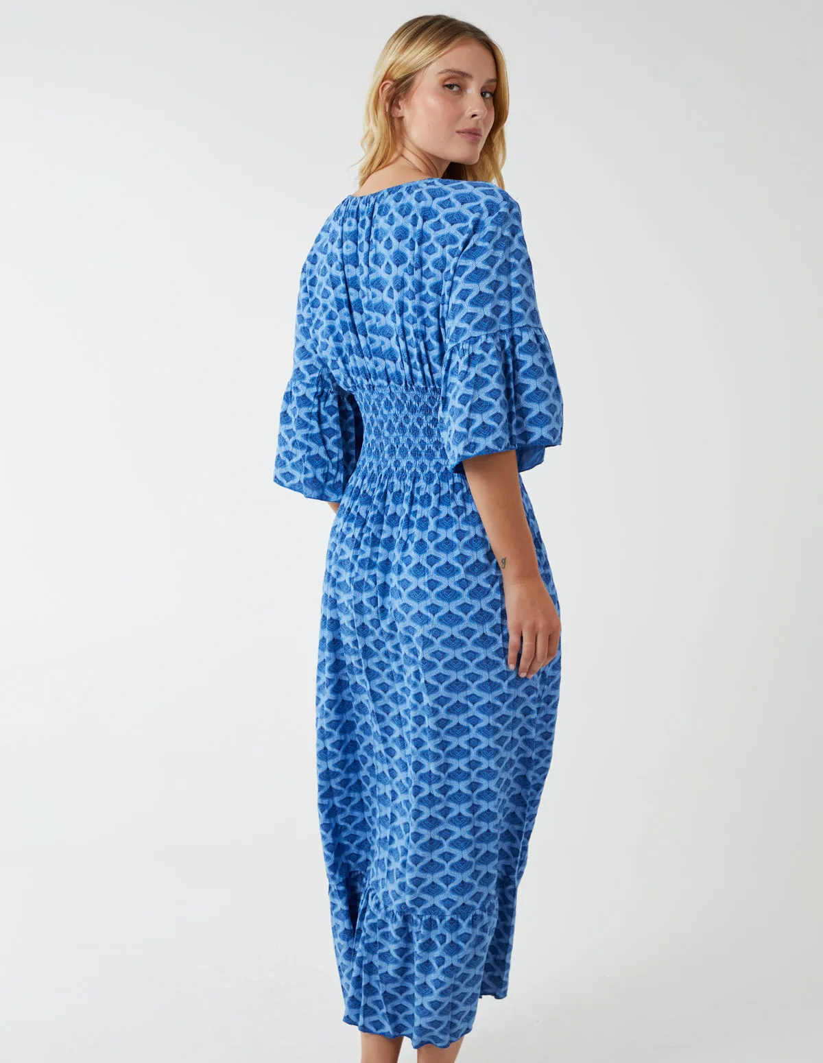 Geometric Printed Maxi Dress sold by Blue Vanilla product image thumbnail 4