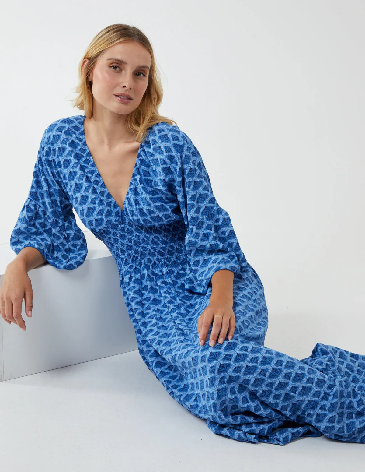 Geometric Printed Maxi Dress sold by Blue Vanilla product image thumbnail 2