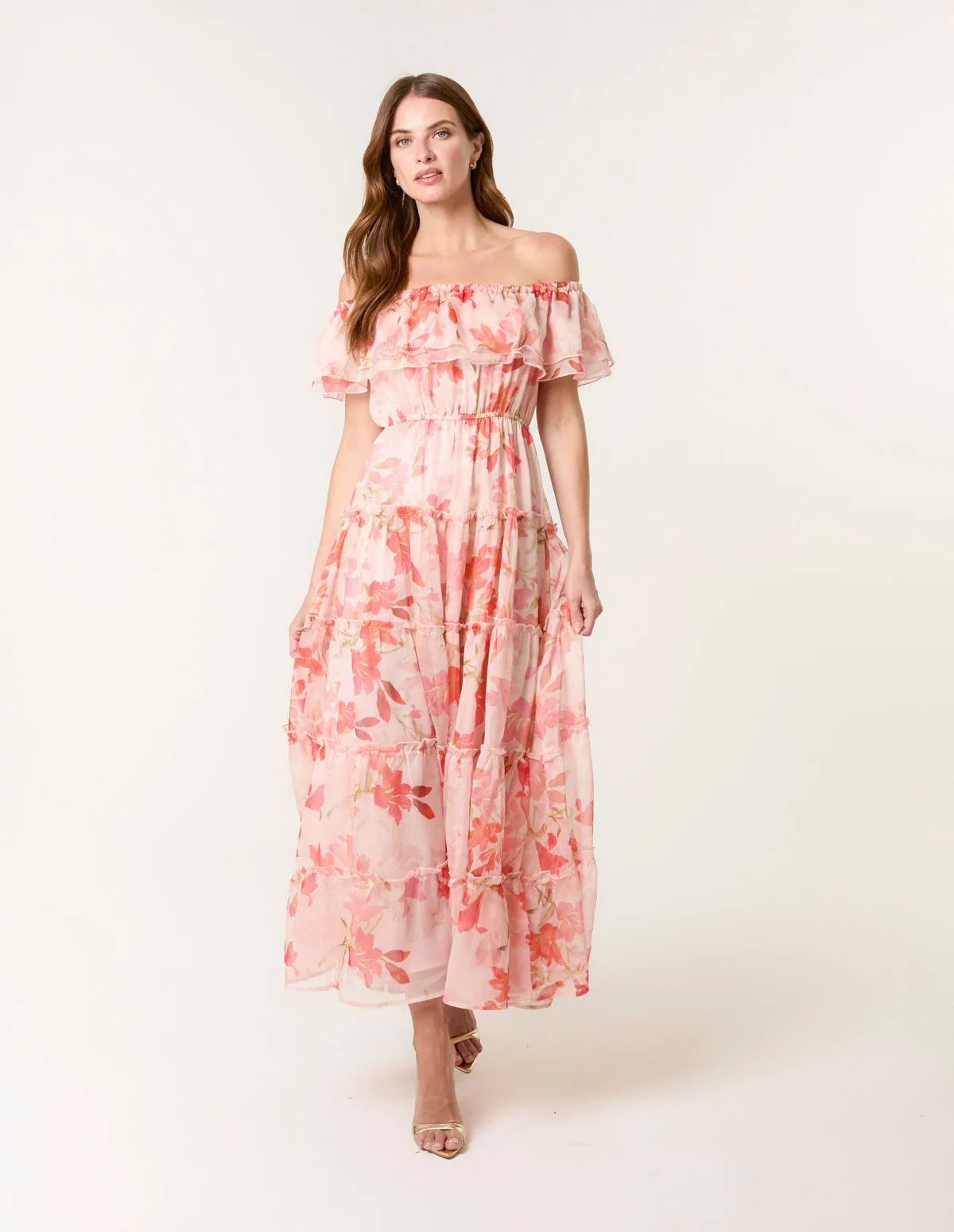 Luxe Off The Shoulder Frill Maxi Dress sold by Blue Vanilla product image thumbnail 3