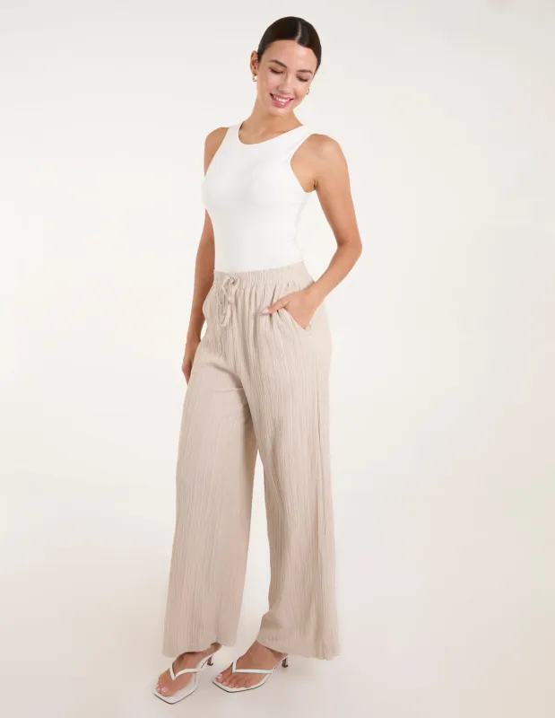 Drawstring Pocket Trouser Crinkle sold by Blue Vanilla