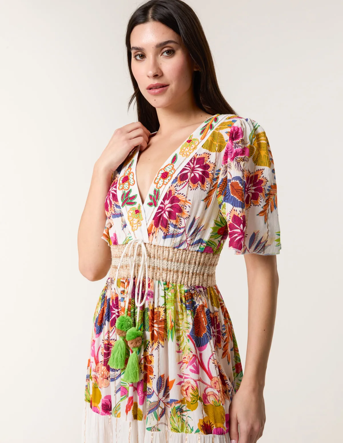Tropical Tiered Maxi Dress sold by Blue Vanilla product image thumbnail 2