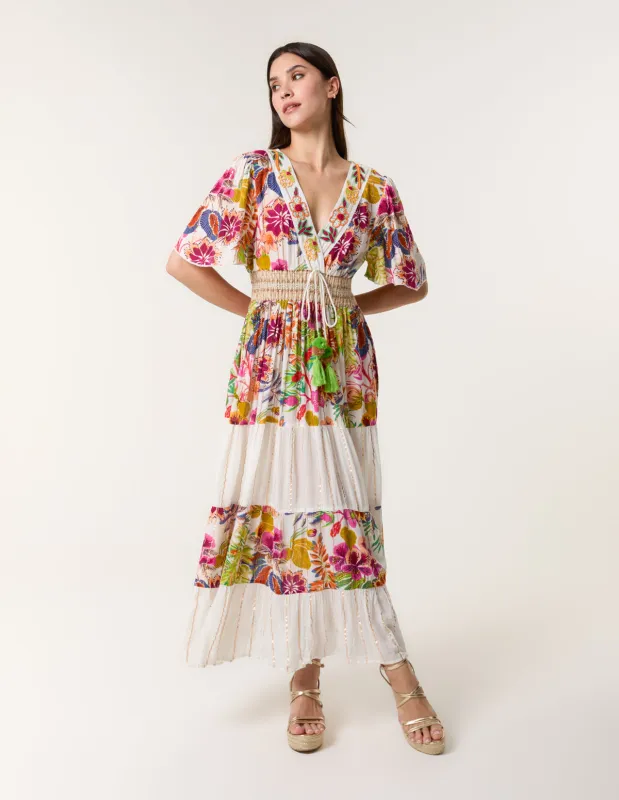 Tropical Tiered Maxi Dress sold by Blue Vanilla