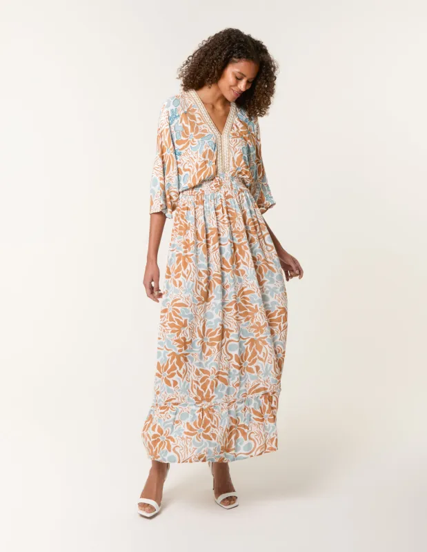 Embellished V Front & Back Maxi Dress sold by Blue Vanilla