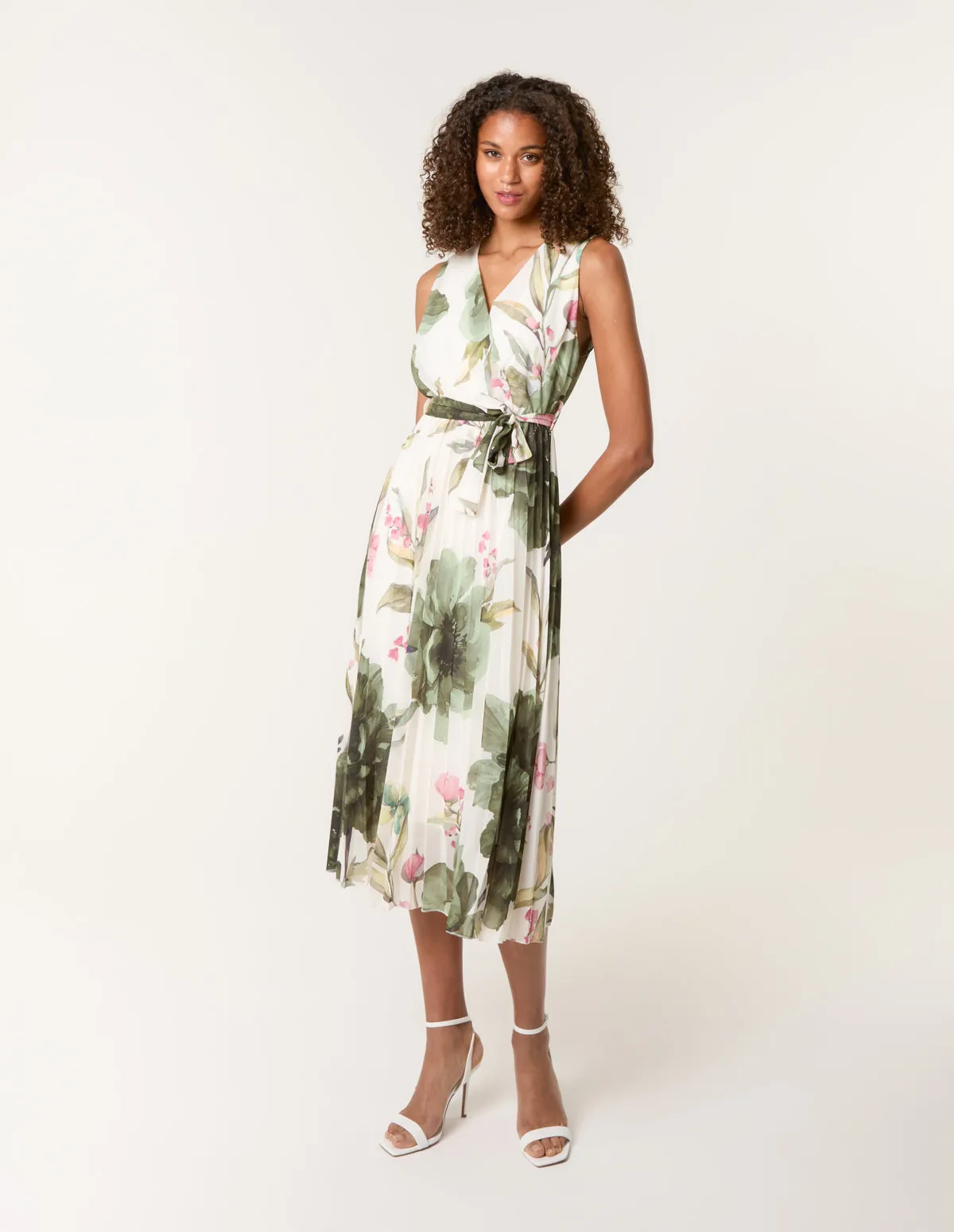 Wrap Front Pleated Dress sold by Blue Vanilla