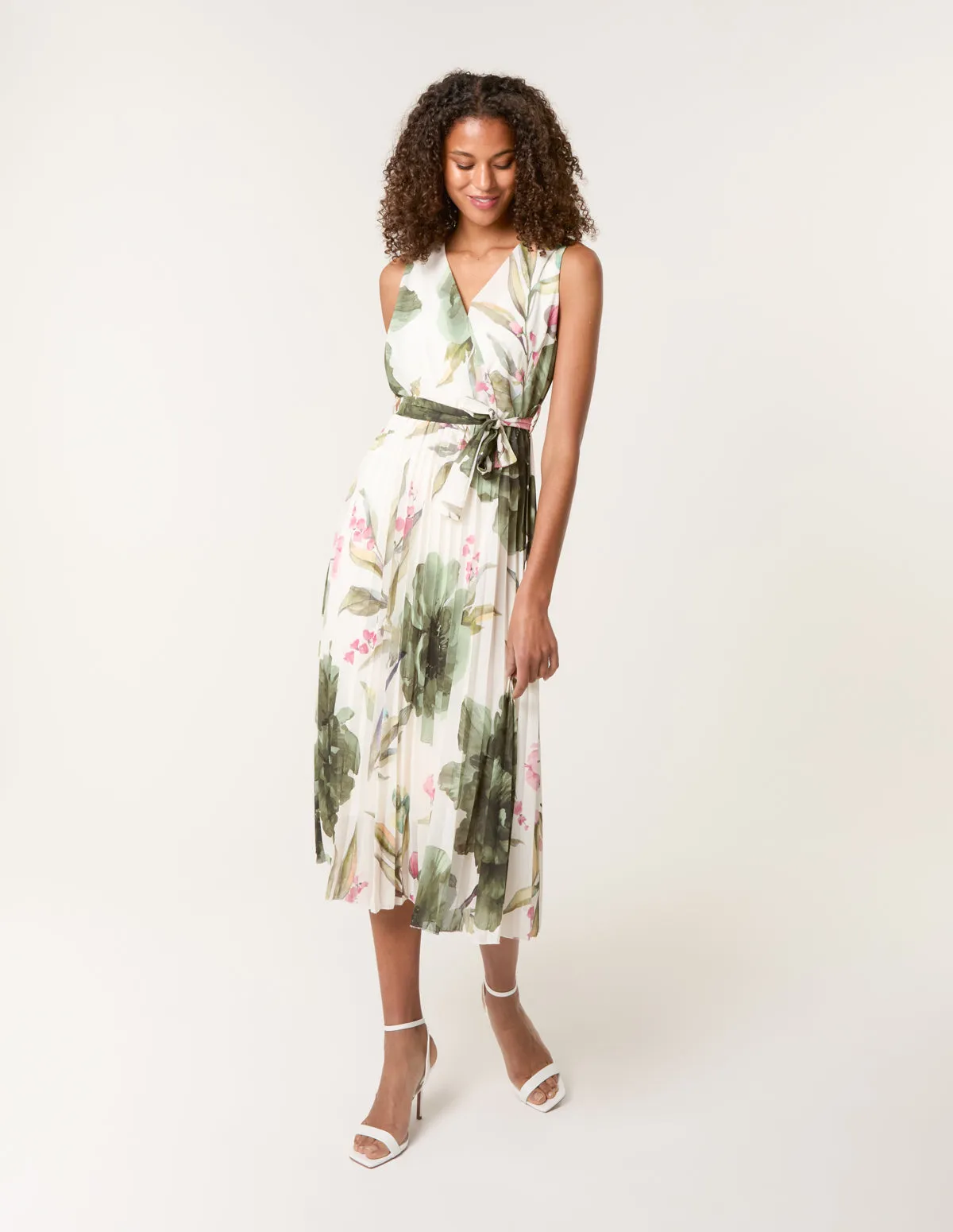 Wrap Front Pleated Dress sold by Blue Vanilla product image thumbnail 3