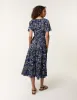 Notch Neck Elastic Midi Dress sold by Blue Vanilla