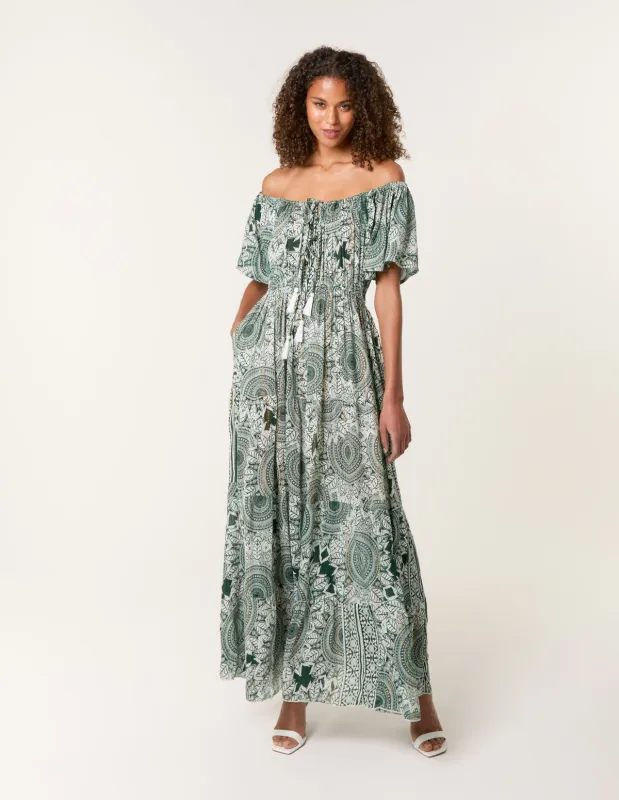 Tie Front Maxi Dress sold by Blue Vanilla