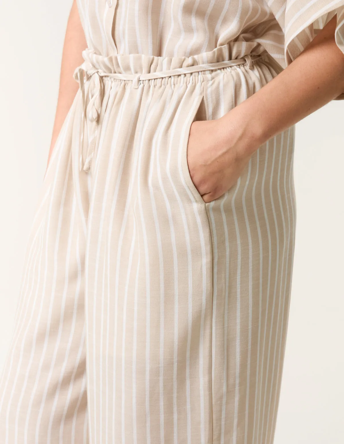 Paperbag Waist Pinstripe Trouser sold by Blue Vanilla product image thumbnail 3