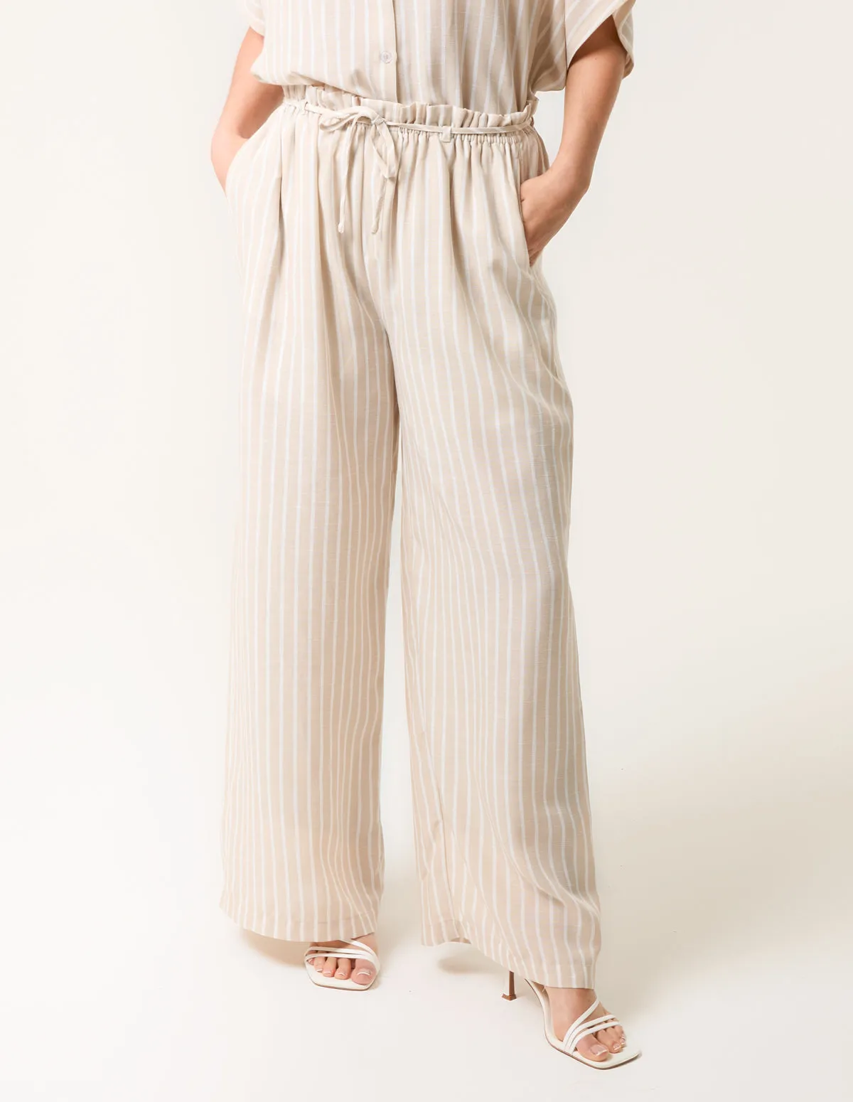 Paperbag Waist Pinstripe Trouser sold by Blue Vanilla product image thumbnail 2