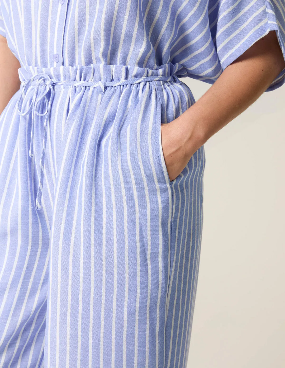 Paperbag Waist Pinstripe Trouser sold by Blue Vanilla product image thumbnail 3