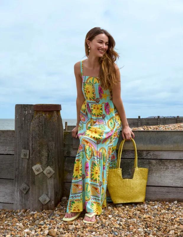 Tropical Print Strappy Maxi Dress sold by Blue Vanilla