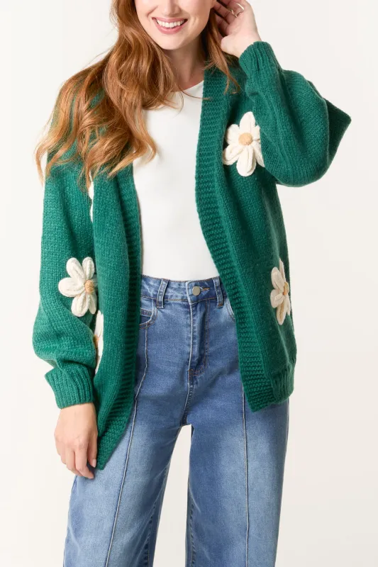 Daisy Large Flower Cardigan sold by Blue Vanilla