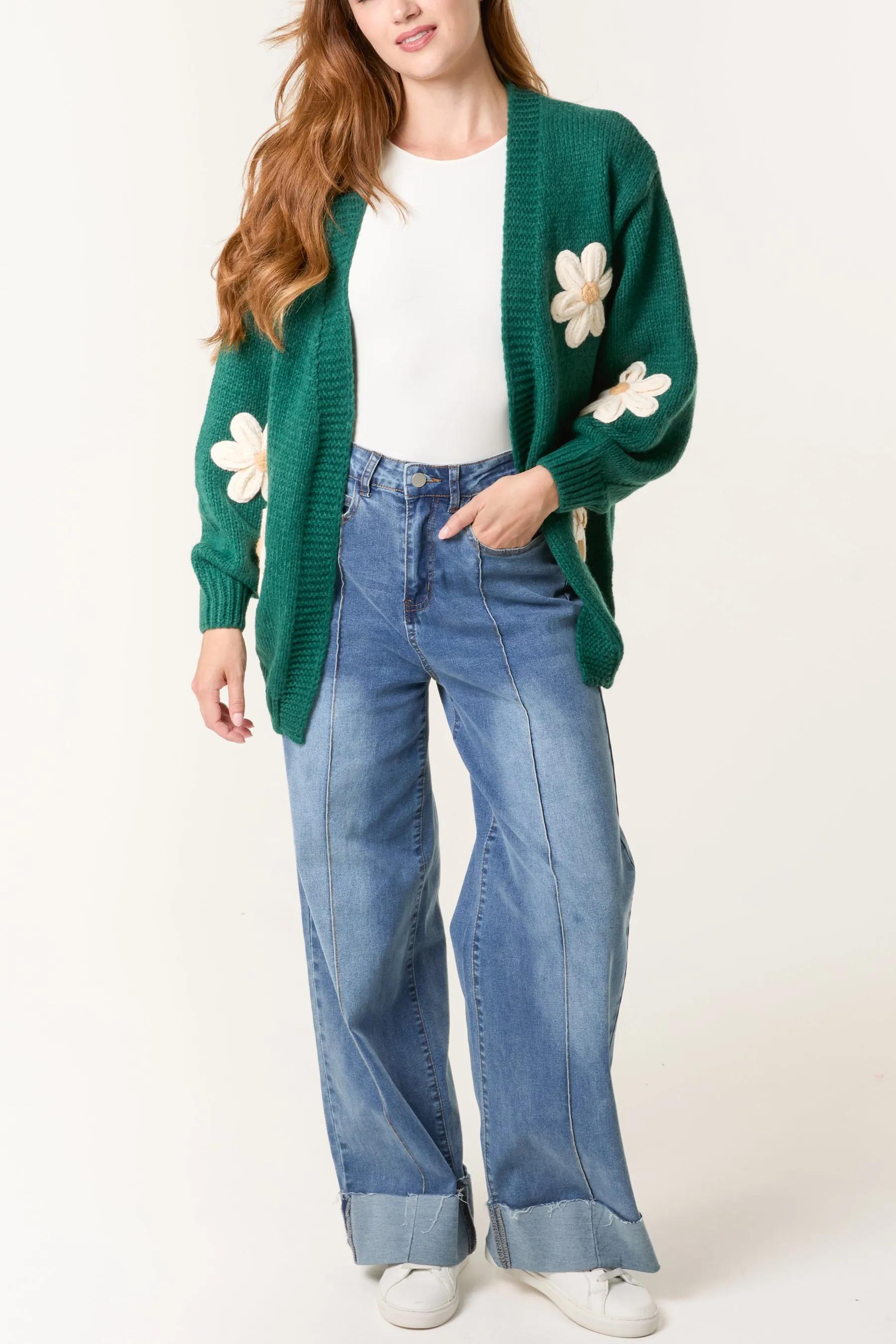 Daisy Large Flower Cardigan sold by Blue Vanilla product image thumbnail 2