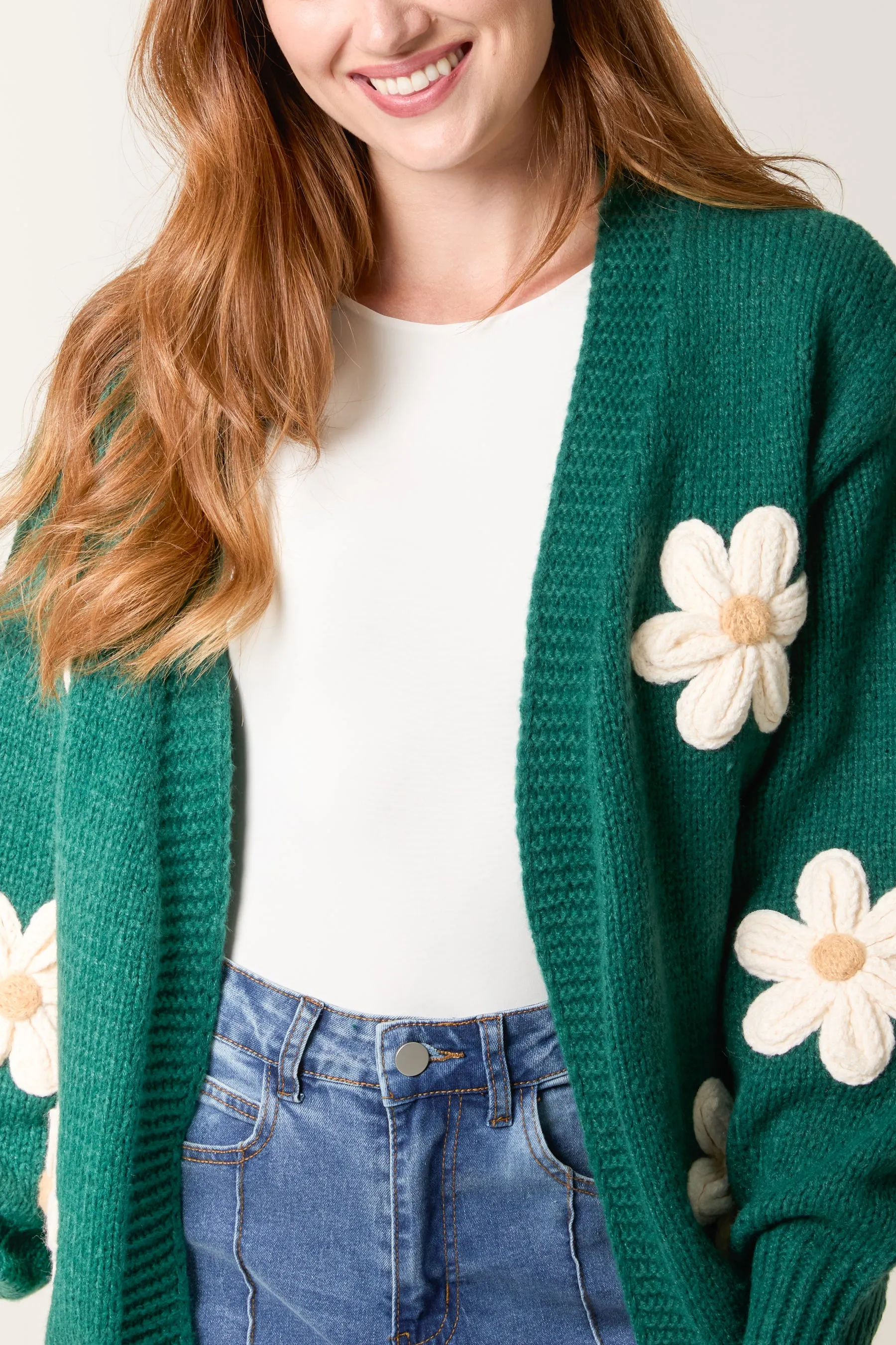 Daisy Large Flower Cardigan sold by Blue Vanilla product image thumbnail 3