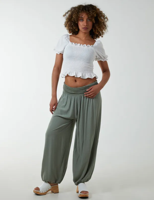 Harem Jersey Pockets Trousers sold by Blue Vanilla