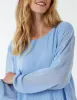 Long Sleeve Pleated Top sold by Blue Vanilla
