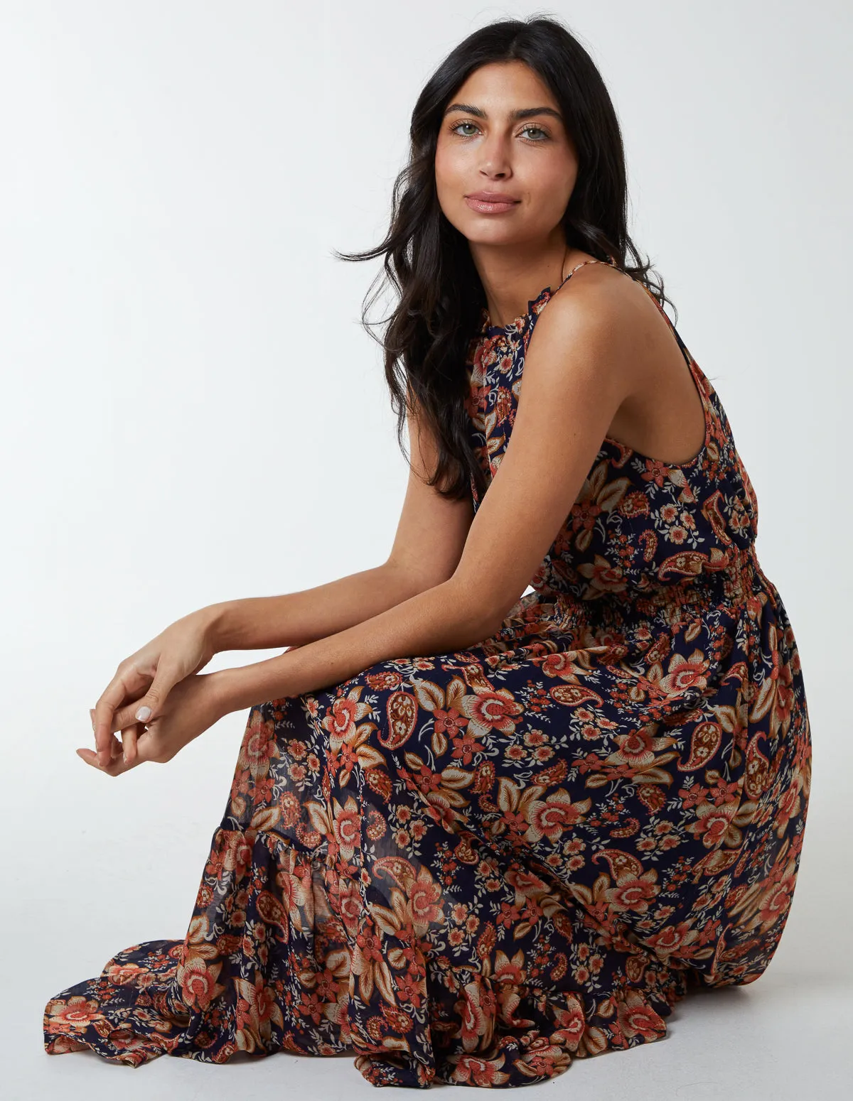 Drawstring Halter Neck Dress sold by Blue Vanilla product image thumbnail 5