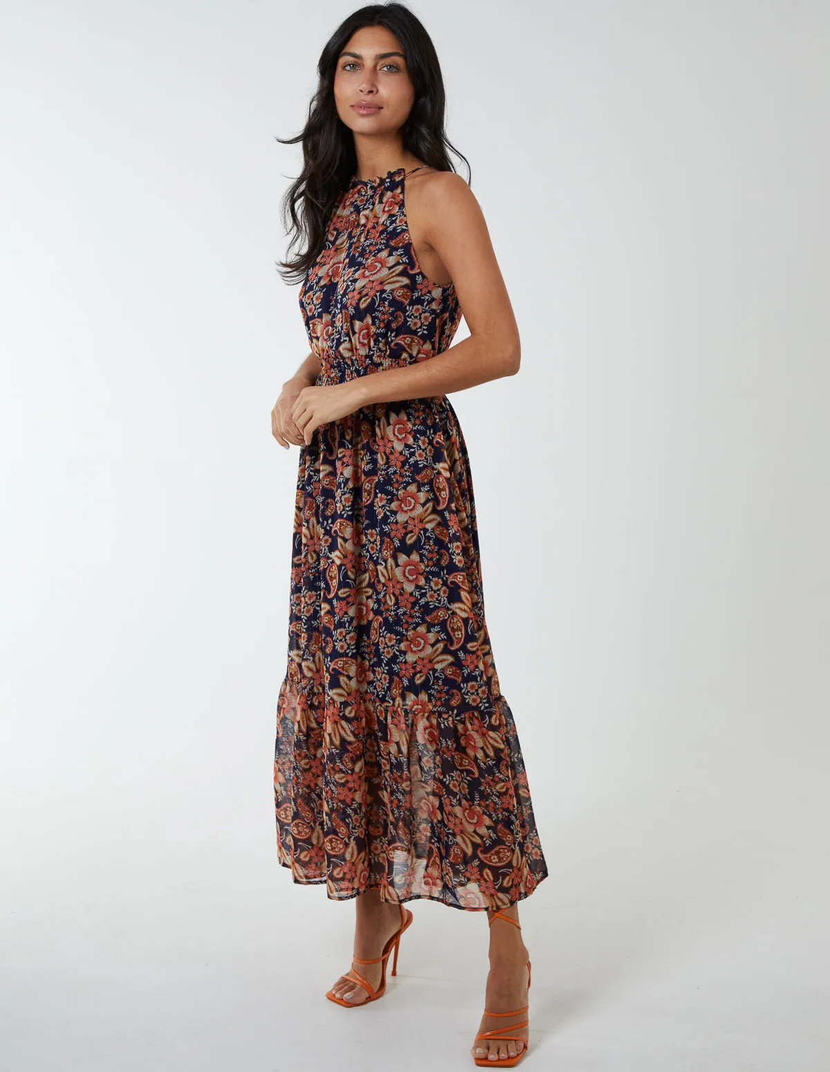 Drawstring Halter Neck Dress sold by Blue Vanilla product image thumbnail 3