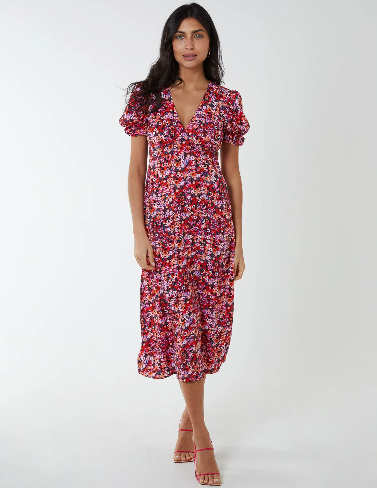 Frill Puff Sleeve Midi Dress sold by Blue Vanilla product image thumbnail 2