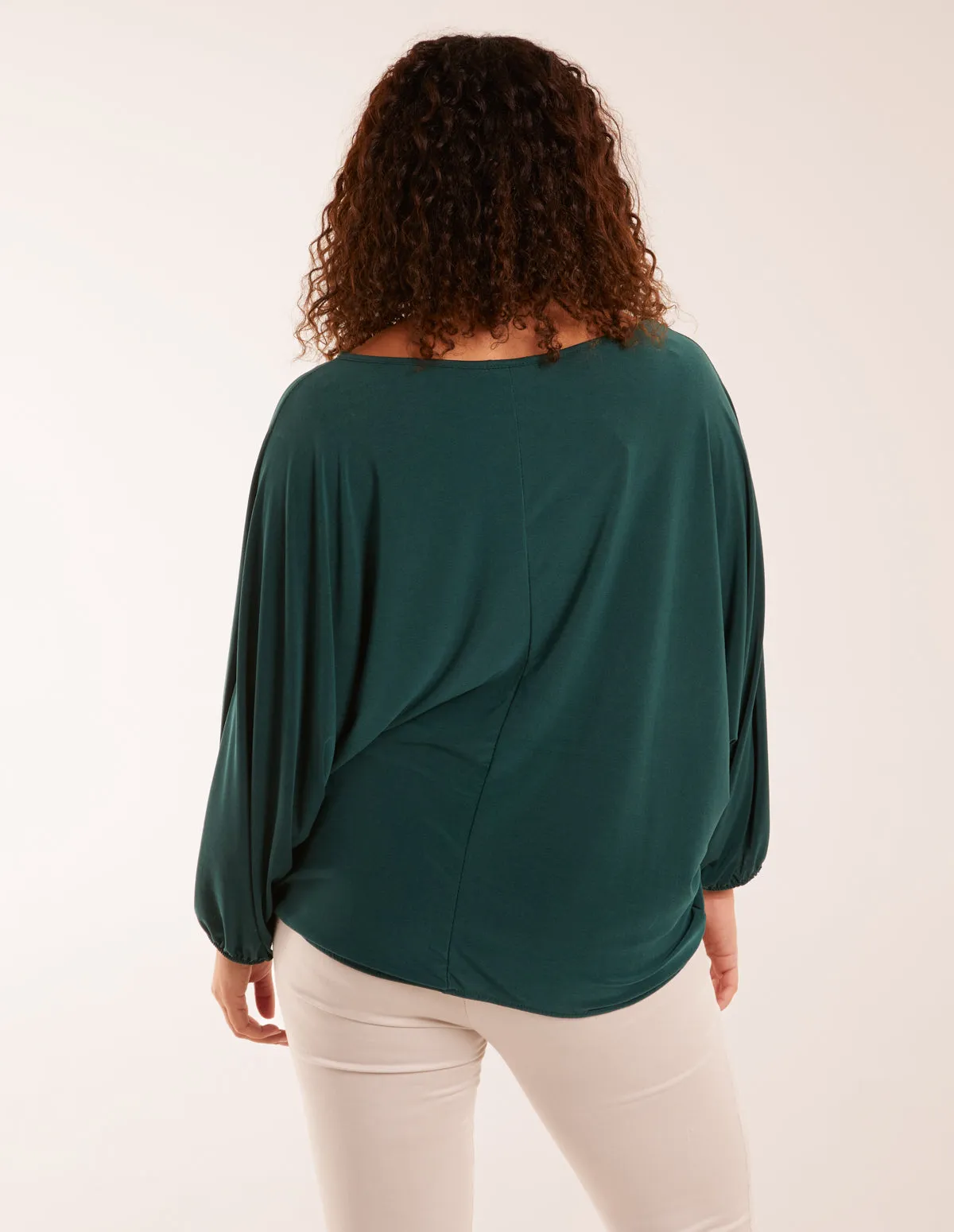 Batwing Necklace Elasticated Hem Top sold by Blue Vanilla product image thumbnail 5
