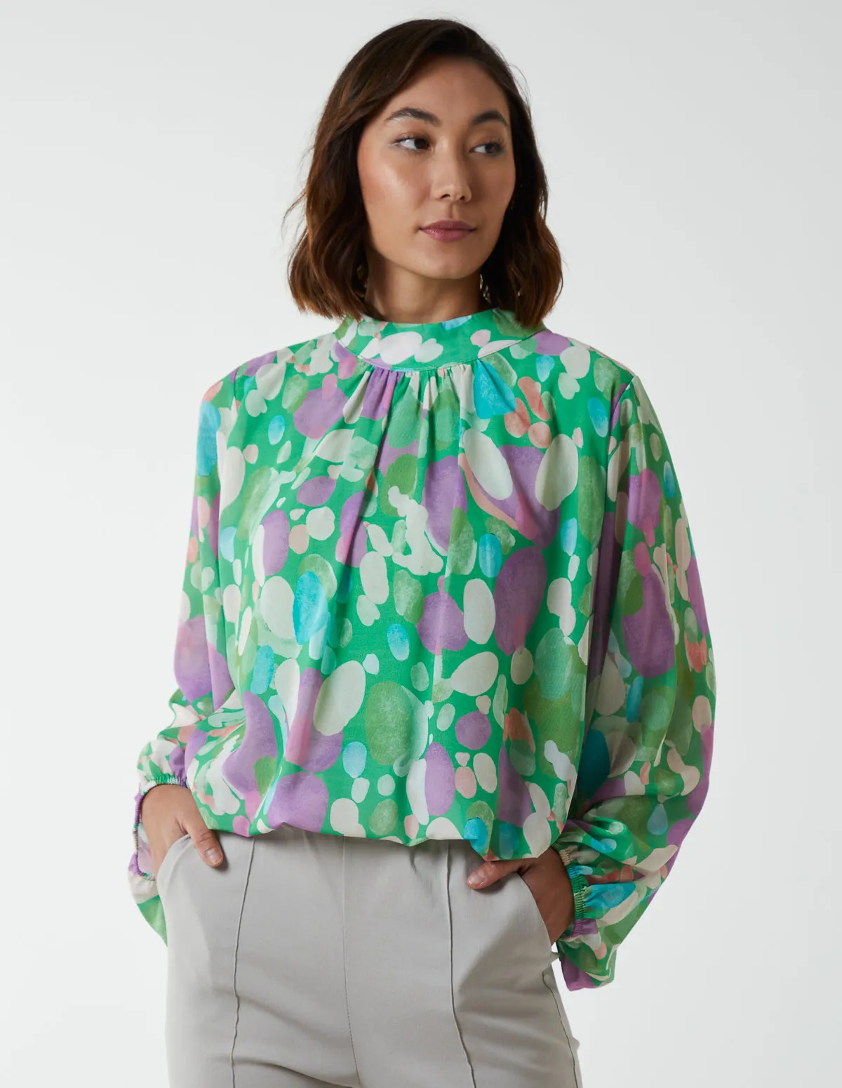 Puffball Chiffon Top sold by Blue Vanilla