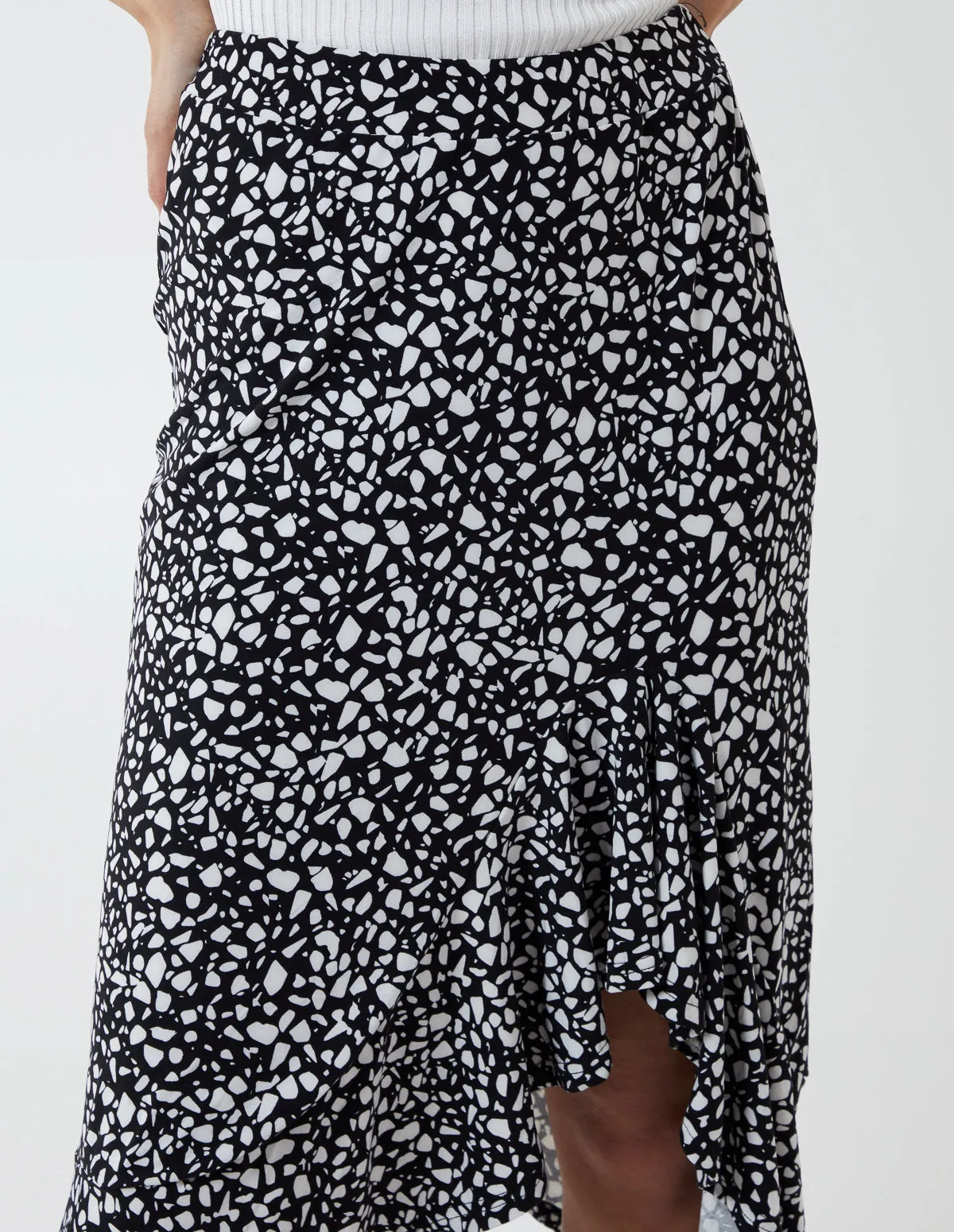 BLAIR - Asymmetric Frill Hem Midi Skirt sold by Blue Vanilla product image thumbnail 4