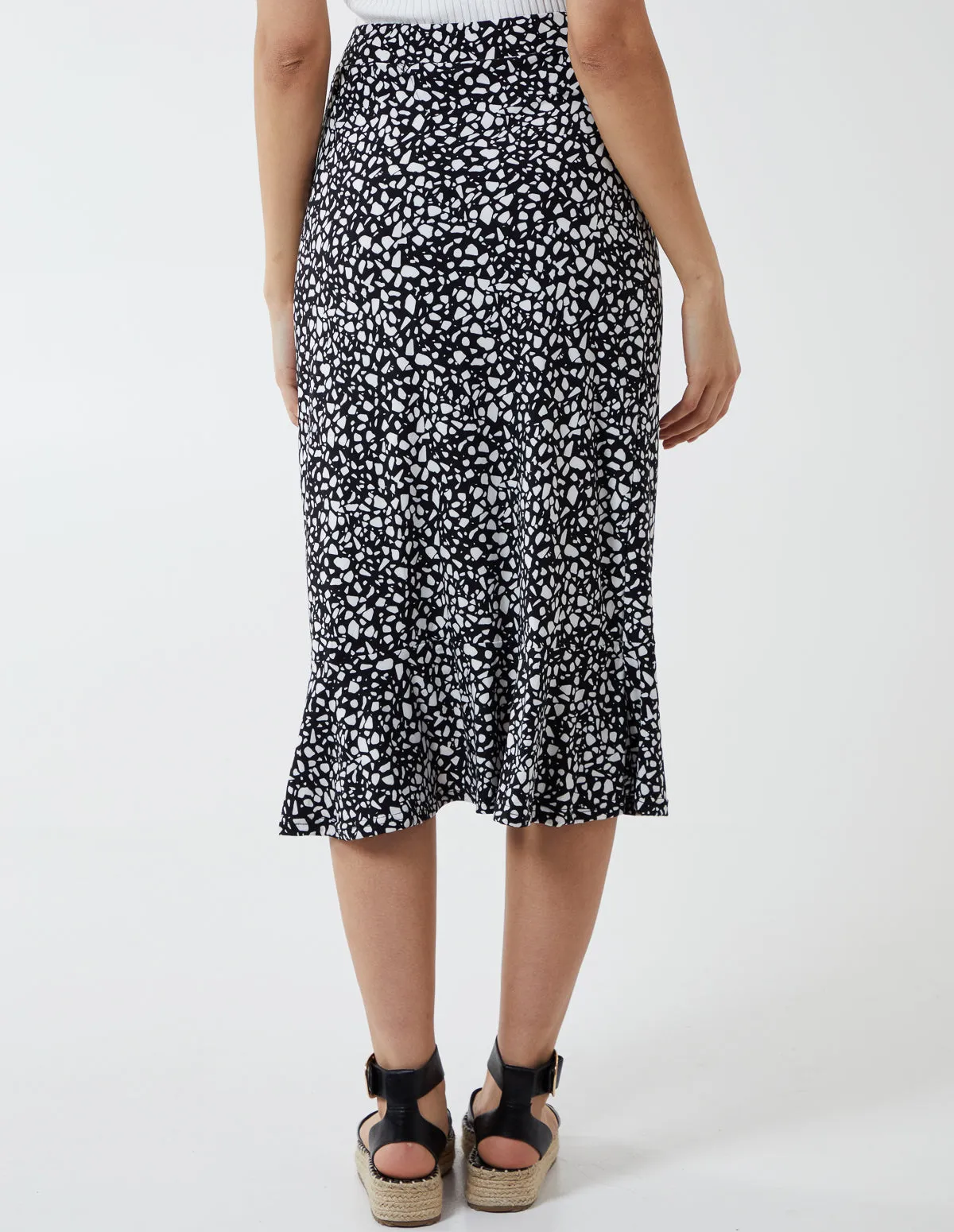 BLAIR - Asymmetric Frill Hem Midi Skirt sold by Blue Vanilla product image thumbnail 5