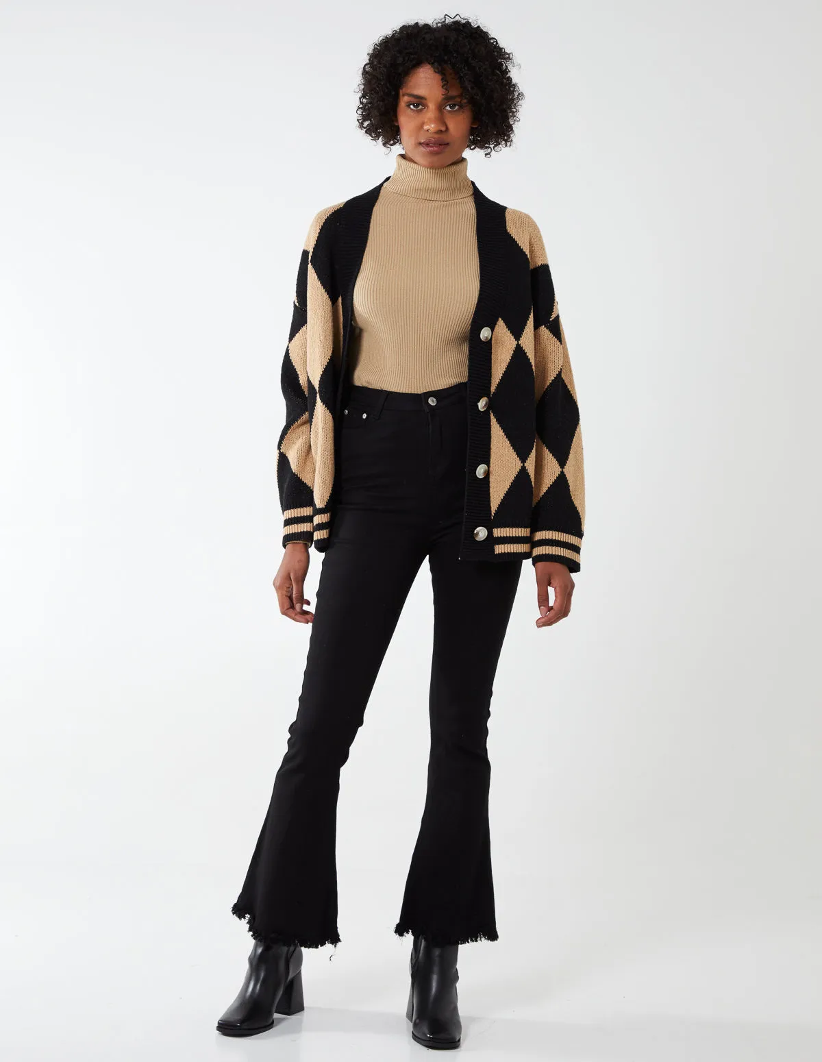 High Waist Flare Trousers sold by Blue Vanilla