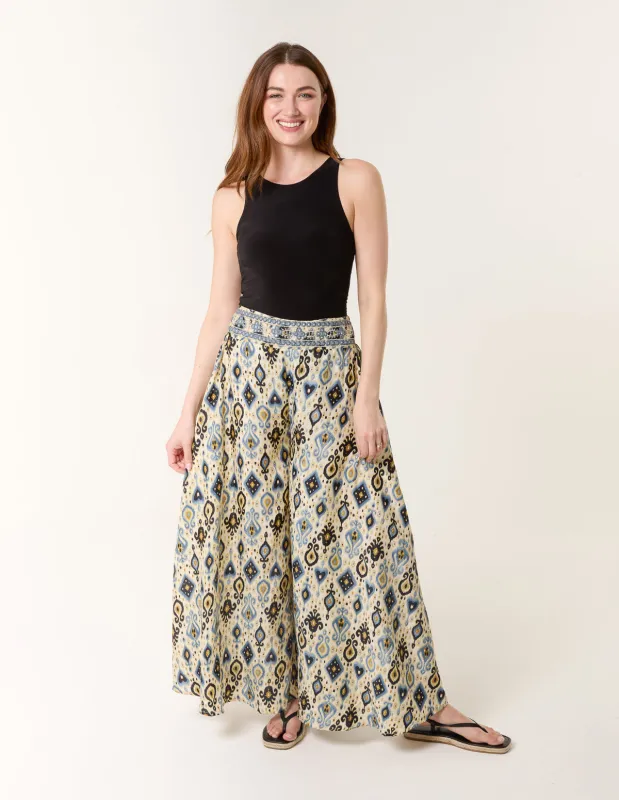 Shirred Wide Leg Trouser sold by Blue Vanilla
