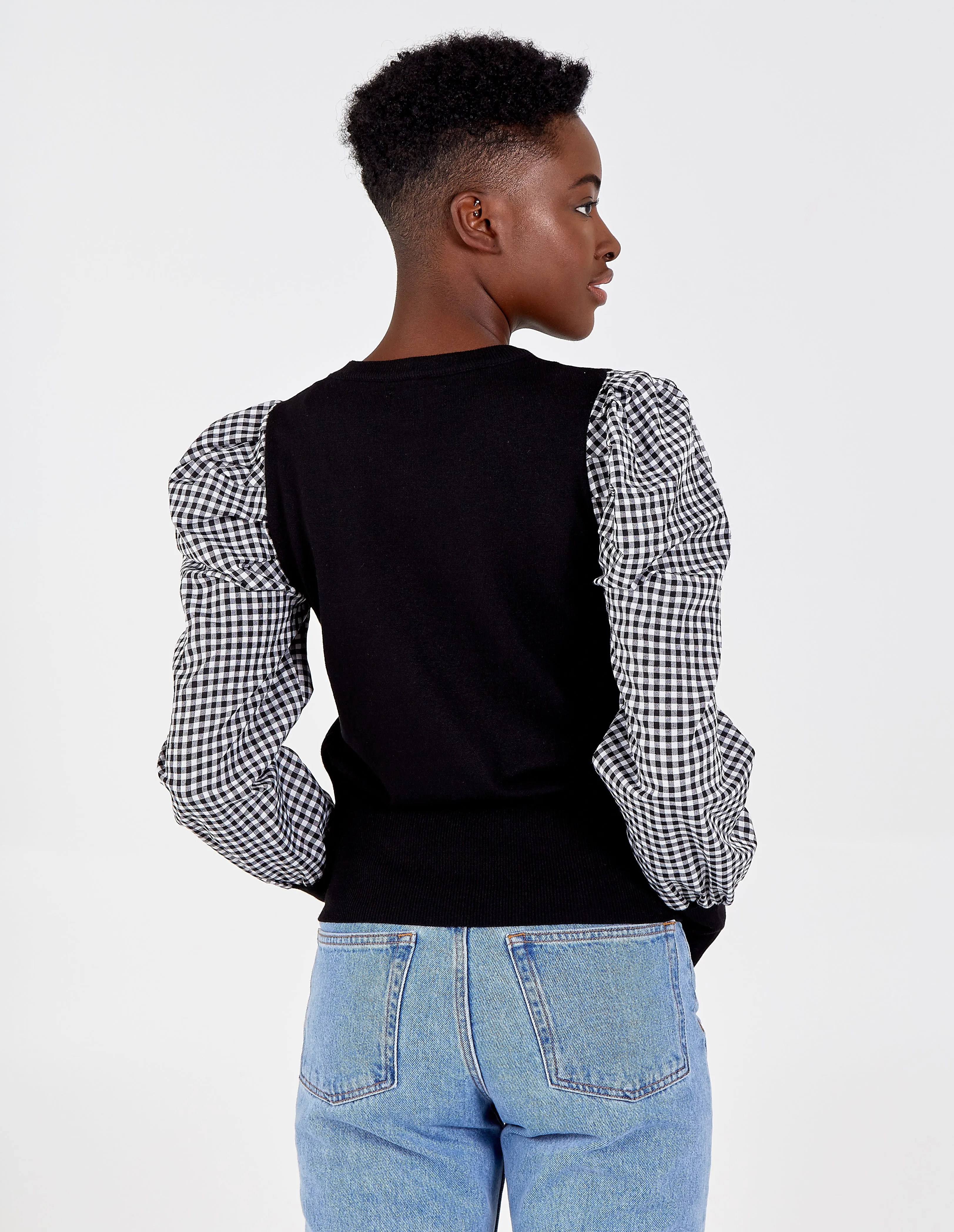 HUDA - Gingham Puff Sleeve Top sold by Blue Vanilla product image thumbnail 4