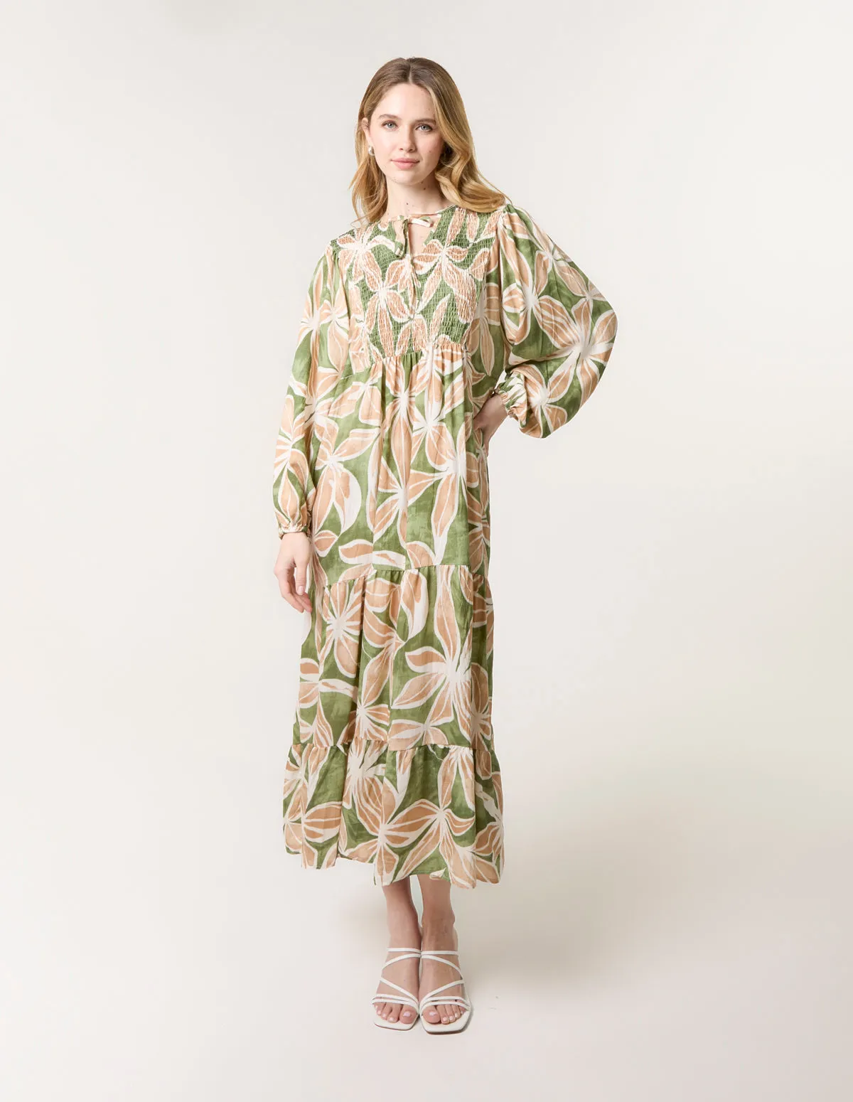 Floral Print Long Dress sold by Blue Vanilla