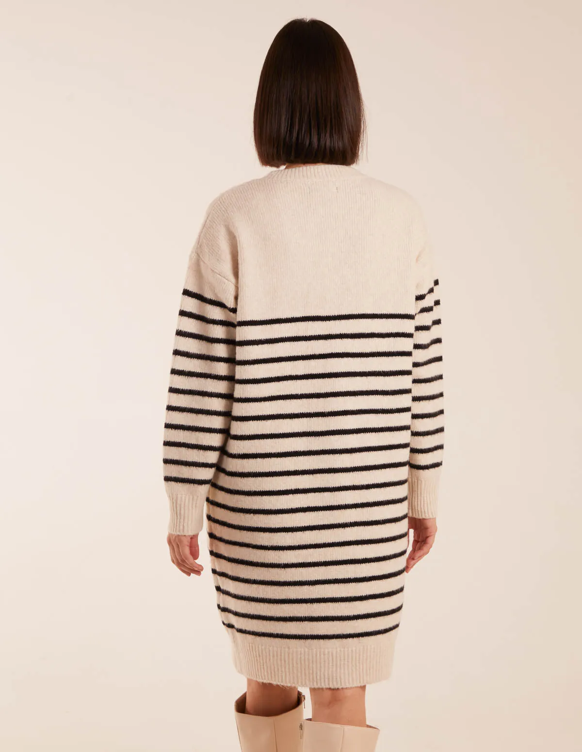 Crew Neck Striped Jumper Dress sold by Blue Vanilla product image thumbnail 4