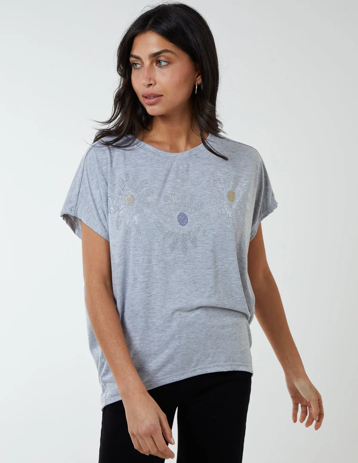 Multi Hotfix Daisy Tee sold by Blue Vanilla