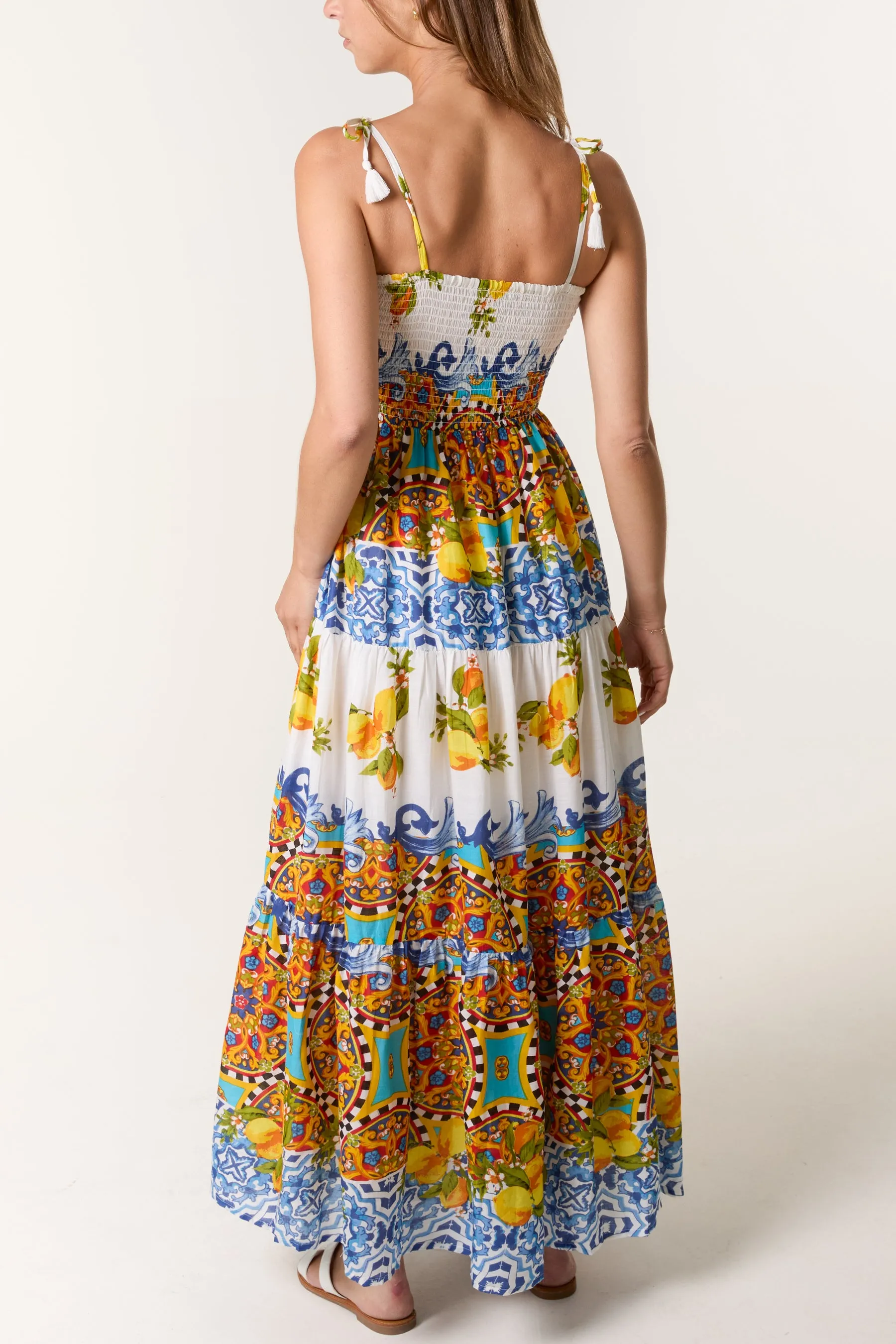 Print Shirred Dress sold by Blue Vanilla product image thumbnail 4