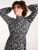 High Neck Shirred Tiered Midi Dress sold by Blue Vanilla